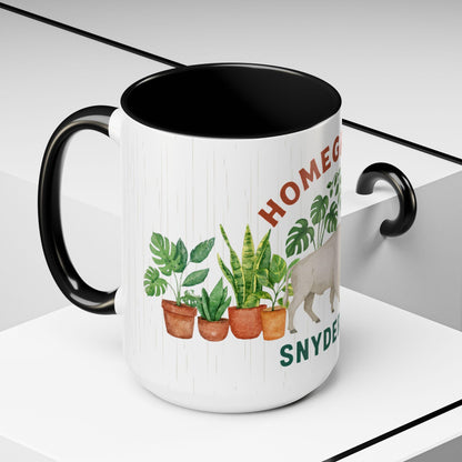 Homegrown Buffalo with Potted Plants Mug | Snyder TX Accent Coffee Mug