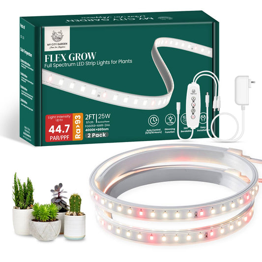 FLEX GROW - Silicone Tube LED Grow Light, 4000K, 2pcs - pro