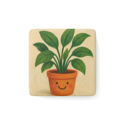 Plant Ceramic Magnet: Cheerful Home Decor, Plant Lover Gift