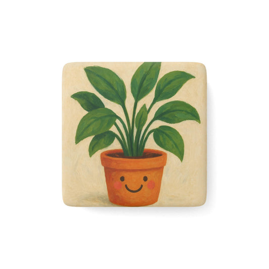 Plant Ceramic Magnet: Cheerful Home Decor, Plant Lover Gift