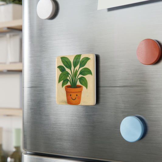 Plant Ceramic Magnet: Cheerful Home Decor, Plant Lover Gift