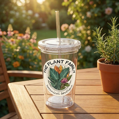 Plant Family Logo Acrylic Cup | Botanical, Plant Lover Tumbler