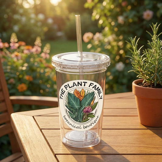 Plant Family Logo Acrylic Cup | Botanical, Plant Lover Tumbler