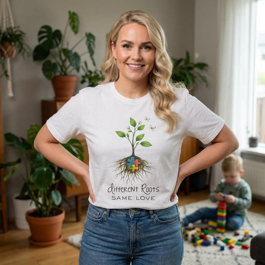 Autism Awareness Shirt | Different Roots Same Love Botanical Plant Tee