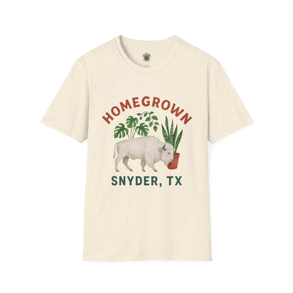 Homegrown Snyder TX Shirt | Buffalo Houseplant Graphic Tee | West Texas Pride