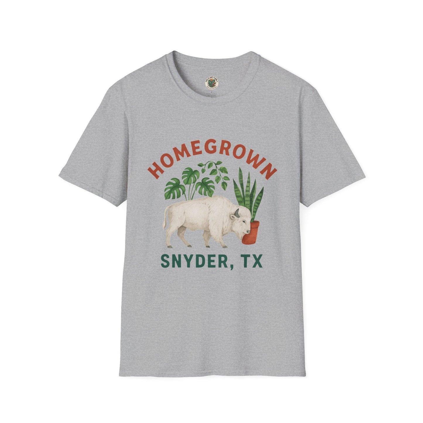 Homegrown Snyder TX Shirt | Buffalo Houseplant Graphic Tee | West Texas Pride