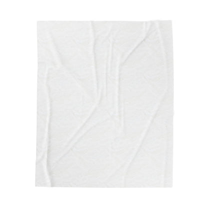 Tropical Green Leaves Velveteen Plush Blanket | Botanical Foliage Throw