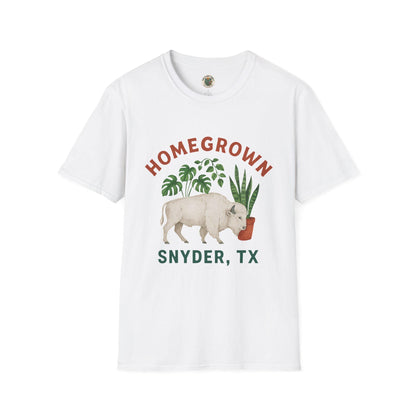 Homegrown Snyder TX Shirt | Buffalo Houseplant Graphic Tee | West Texas Pride