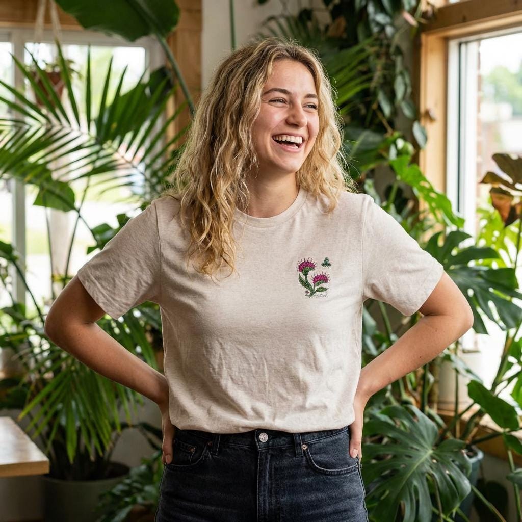 Venus Flytrap Embroidered Shirt | Botanical Rooted Plant Lover Tee