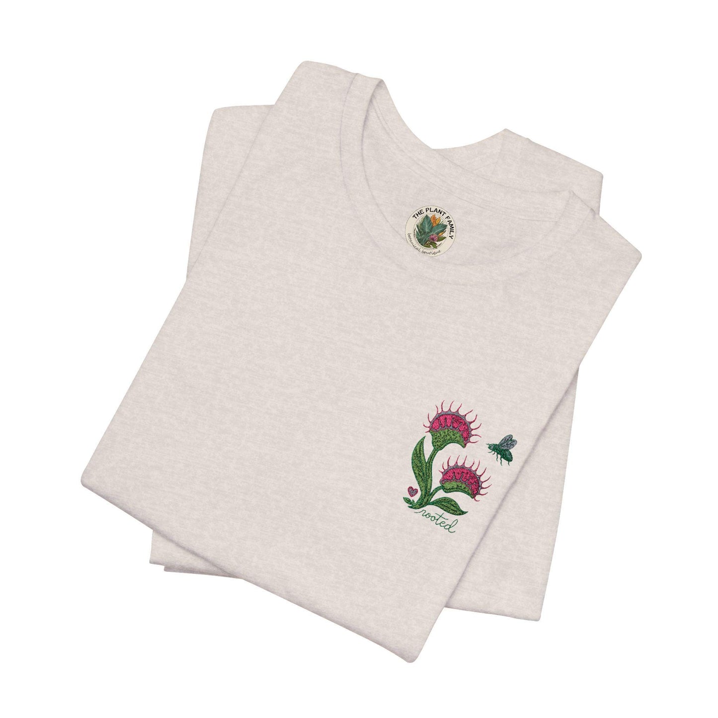 Venus Flytrap Embroidered Shirt | Botanical Rooted Plant Lover Tee