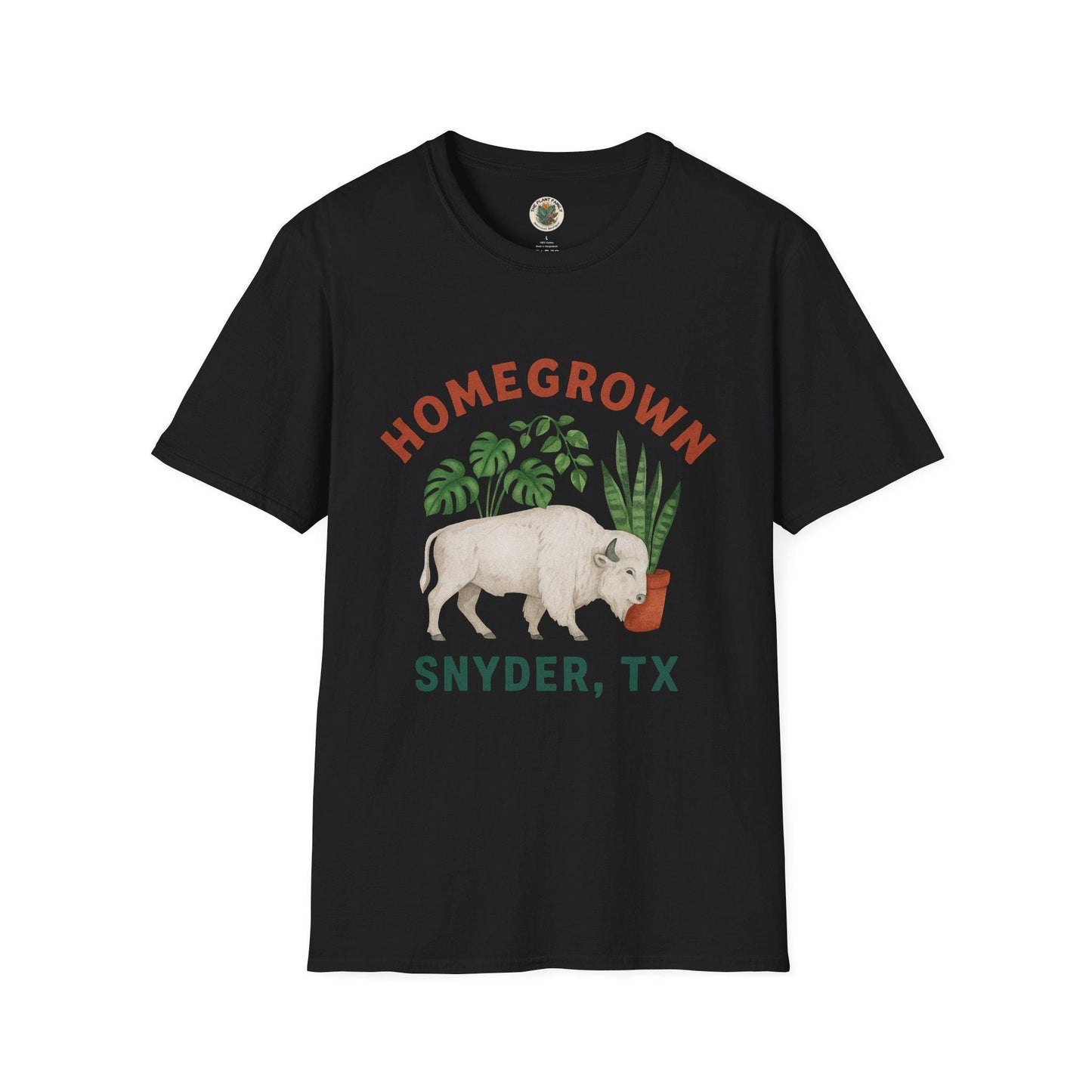 Homegrown Snyder TX Shirt | Buffalo Houseplant Graphic Tee | West Texas Pride